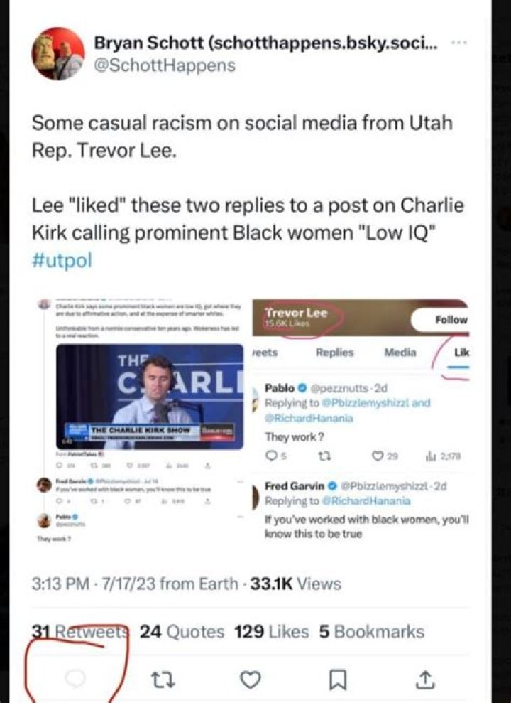 'This isn’t about race;' Rep. Trevor Lee responds to backlash over liked Twitter comments