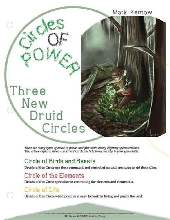 Circles of Power: Three New Druid Circles