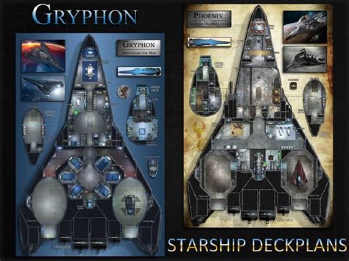 Gryphon: Starship Map & Miniature