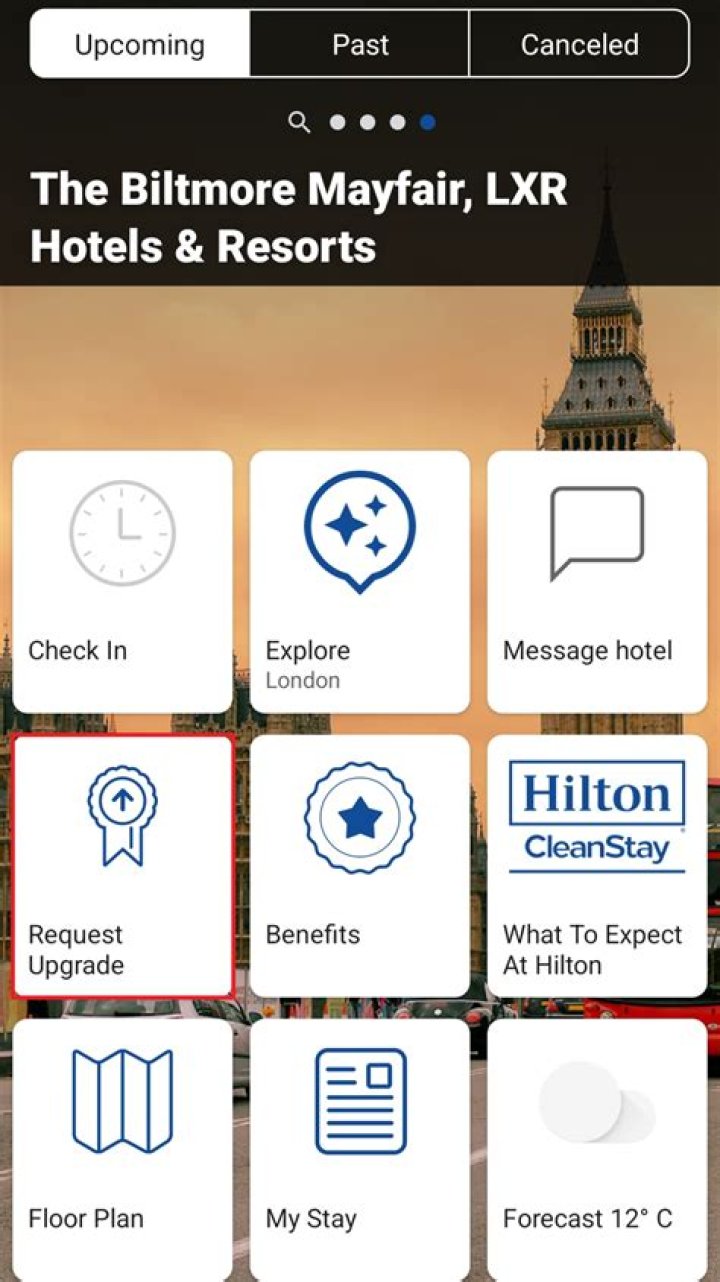 Hilton app not going to log in screen