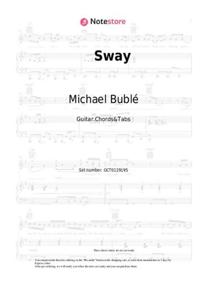 Lirik dan Chord Lagu Sway dari Michael Buble