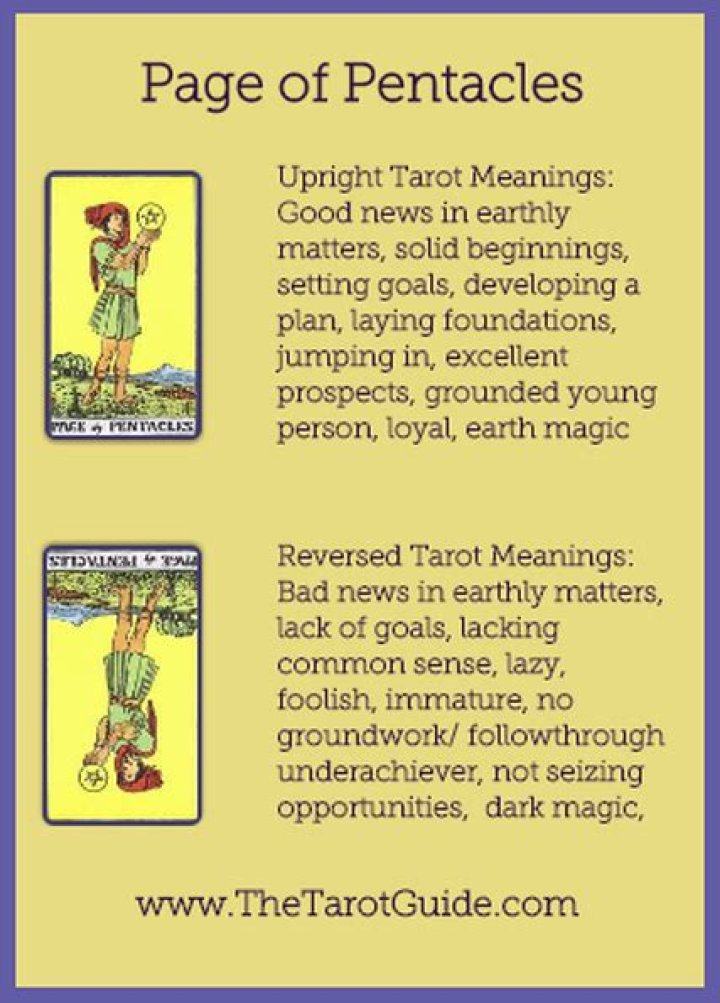 Page Of Pentacles Meaning